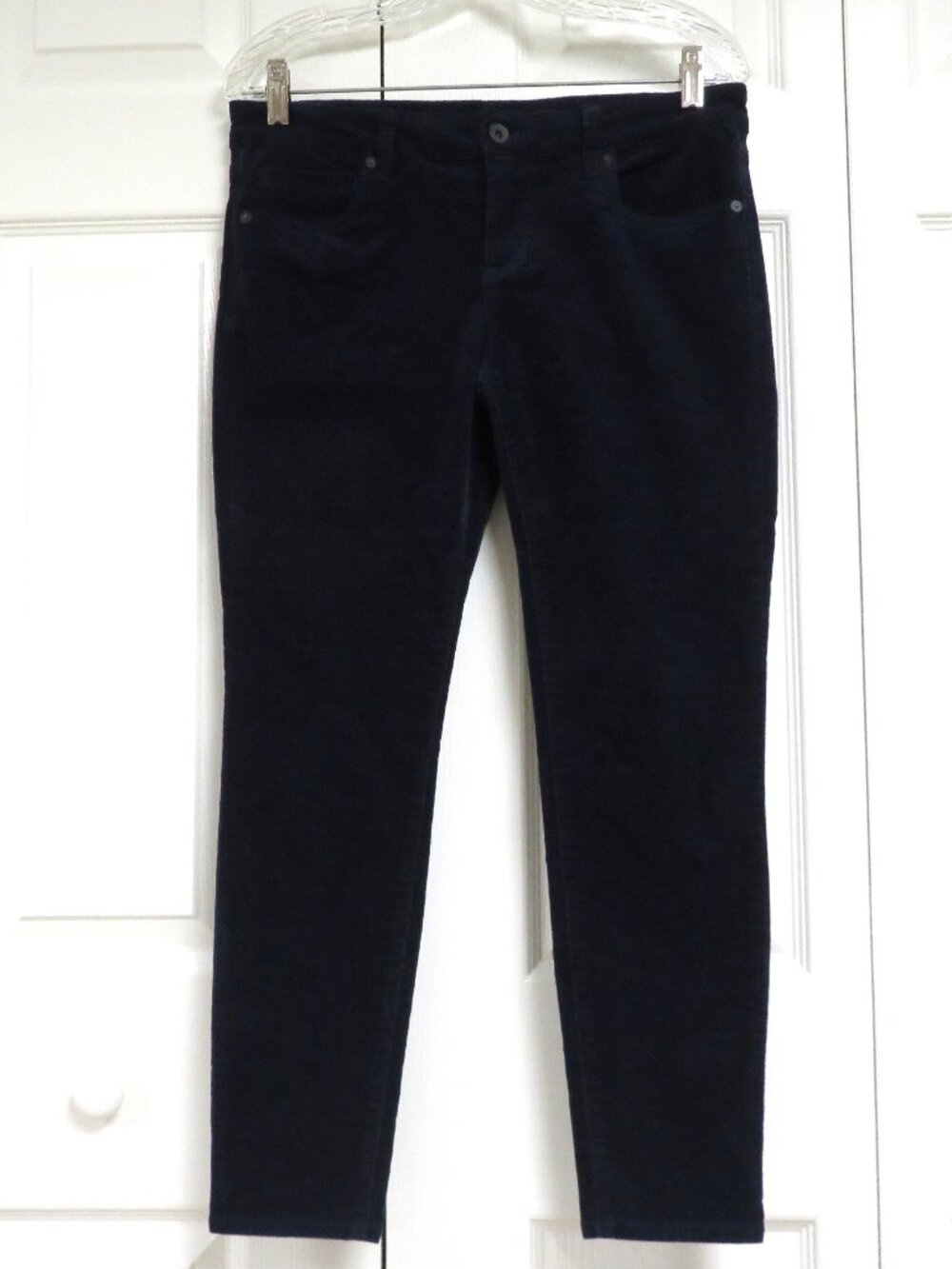 Edyson Skinny Corduroy Jeans 28P/6P Navy Blue Solid